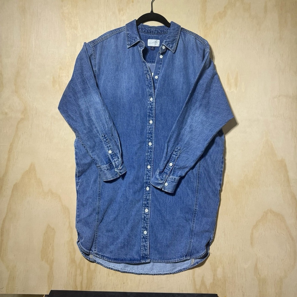 Universal Thread Denim‎ Button Up Shirt Dress Women's Medium NWT Blue Chambray